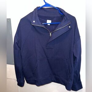 a new day Women's Navy Zip-Up Sweater